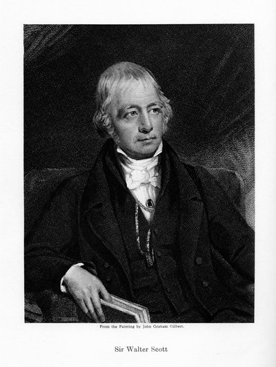 Sir Walter Scott, 1e Baronet, productieve Schotse historische romanschrijver en dichter, 19e eeuw door Unbekannt
