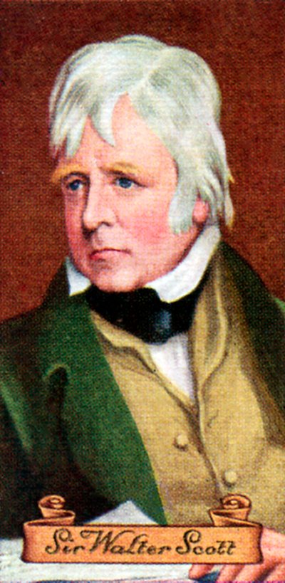 Sir Walter Scott, uit een serie sigarettenkaartjes, 1935 door Unbekannt