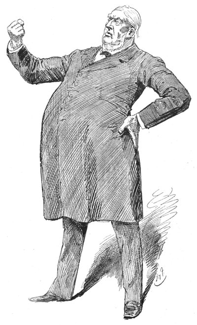 Sir William Harcourt in een fulminerend moment, 1890s door Unbekannt