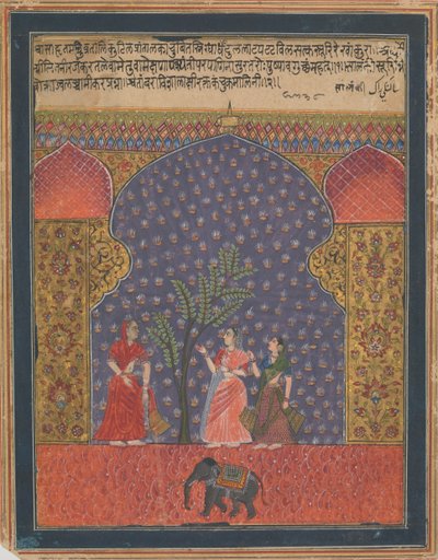 Solanki Raga, Folio uit een Ragamala door Unbekannt