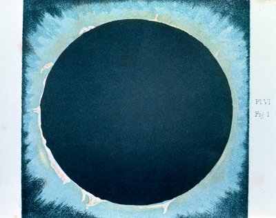 Zonnecorona en uitbarstingen 1860 1870 door Unbekannt