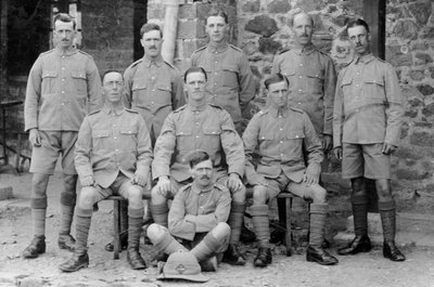 Soldaten van het 5e East Surrey regiment, Chakrata, India, 1917 door Unbekannt