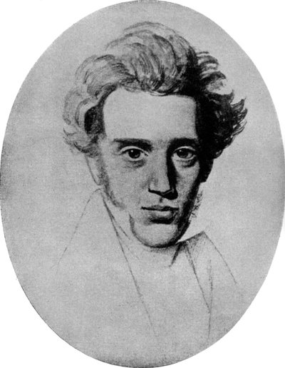 Soren Kierkegaard, Deense filosoof en theoloog, c1840 door Unbekannt