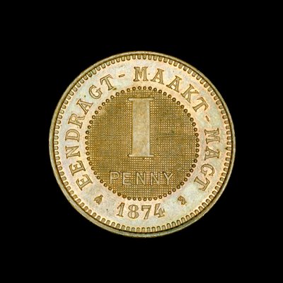 Zuid-Afrikaanse 1 penny munt door Unbekannt