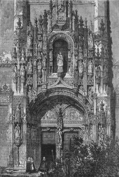 Zuidelijke voorkant van het klooster van Santa Maria in Belem, ca. 1890 door Unbekannt