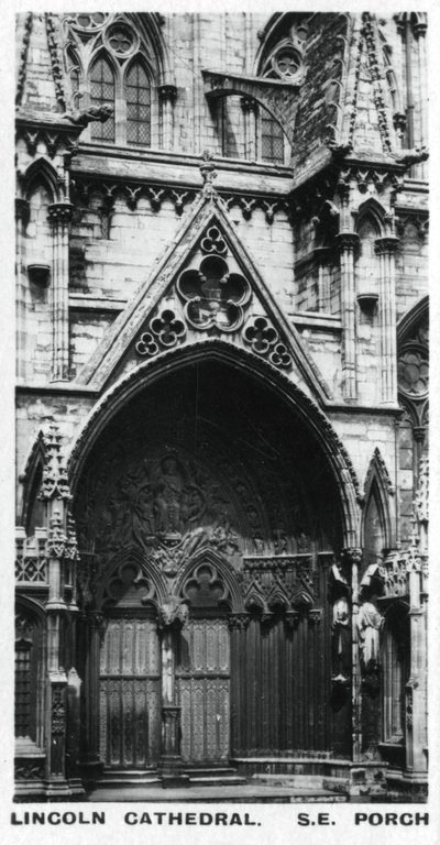 Zuidoostelijke portiek, Lincoln Cathedral door Unbekannt