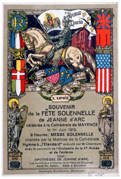 Souvenir van een festival ter ere van Jeanne d