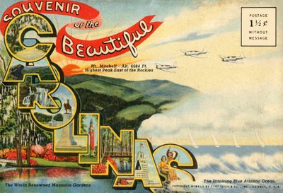 Souvenir van de prachtige Carolinas ansichtkaart, 1942 door Unbekannt
