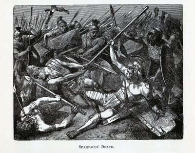 De dood van Spartacus, 1882 door Unbekannt