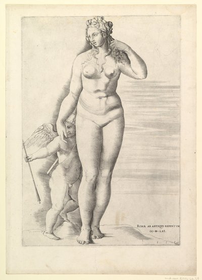 Speculum Romanae Magnificentiae: Venus en Eros door Unbekannt