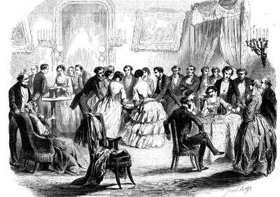 Spiritistische bijeenkomst in een Parijse salon, 1853 door Unbekannt
