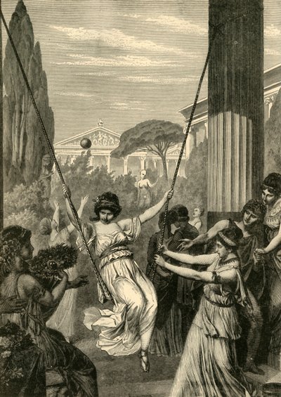 Sporten van Griekse meisjes, 1890 door Unbekannt