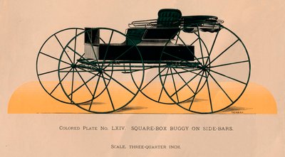 Vierkante Buggy op Zijbalken, 1885 door Unbekannt