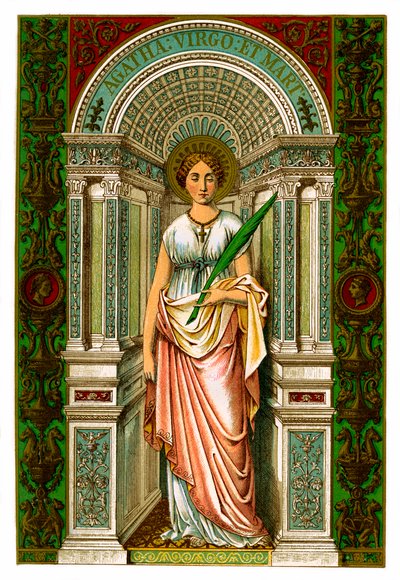 St. Agatha, maagd en martelaar, 1886 door Unbekannt