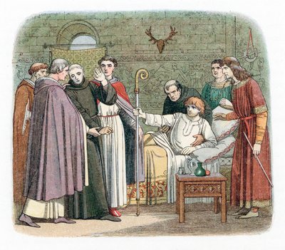St. Anselmus accepteert met tegenzin het aartsbisdom van Canterbury door Unbekannt