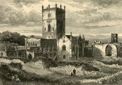 St. Davids Kathedraal en het College, vanuit het noordoosten, 1898 door Unbekannt
