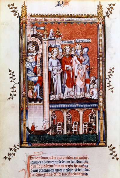 St. Denis wordt de martelaren getoond, 1317 door Unbekannt