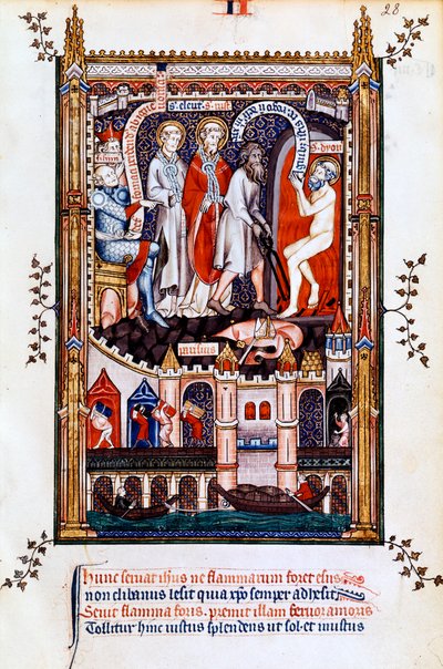 St. Denis wordt in de oven gegooid, 1317 door Unbekannt