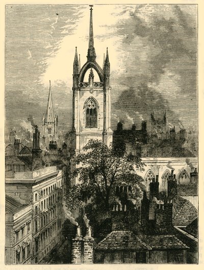St. Dunstans-in-the-East, ca. 1872 door Unbekannt