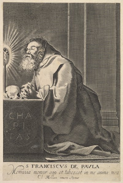 St. Franciscus de Paul door Unbekannt