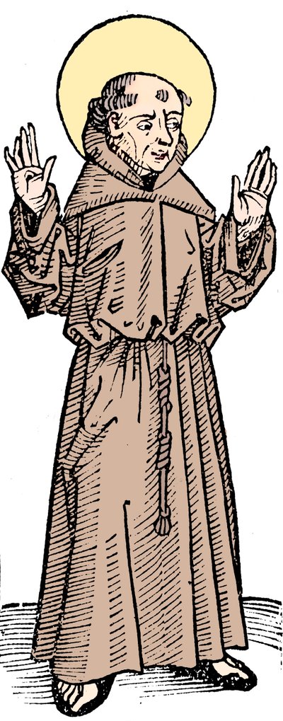 St. Franciscus van Assisi, Italiaanse priester en oprichter van de Franciscaner orde, 1493 door Unbekannt