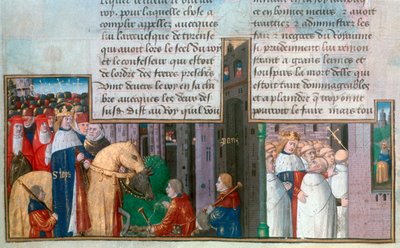 St. Louis keert terug naar Parijs, en St. Louis onder de priesters, midden 13e eeuw, 15e eeuw door Unbekannt