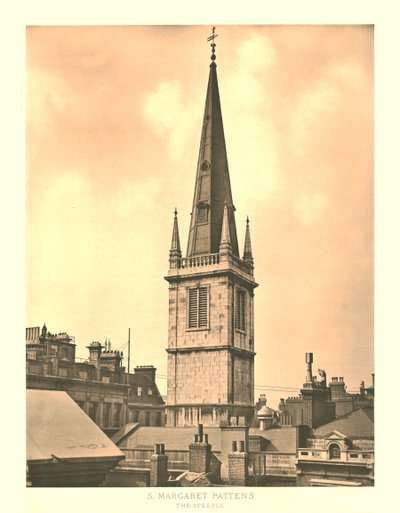 St Margaret Pattens, De Toren, midden-late 19e eeuw door Unbekannt