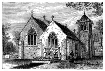 St. Michaels Kerk en het graf van Benjamin Disraeli 1804-1881, eind 19e eeuw door Unbekannt