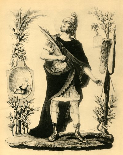 St. Napoleon Romeinse Officier, Martelaar, begin 19e eeuw, 1921 door Unbekannt