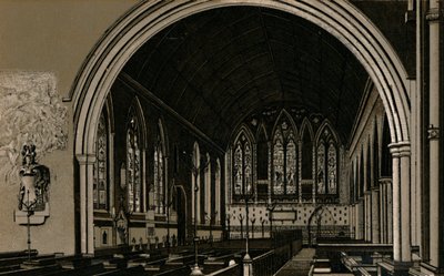 St. Nicolaaskerk, interieur, ca. 1880 door Unbekannt