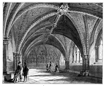 Crypte van St. Stephen, Westminster Palace, Londen, c1888 door Unbekannt
