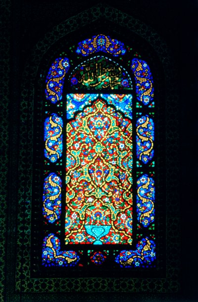 Glas-in-loodraam, Suleymaniye Moskee, 1557 door Unbekannt