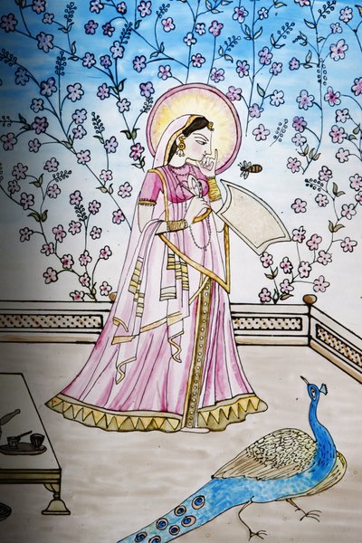 Glas-in-lood in Iskcon-tempel, Londen, Groot-Brittannië door Unbekannt