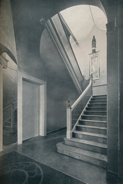 Trap en hal van Finella door architect Raymond McGrath 1903-1977, 1930 door Unbekannt