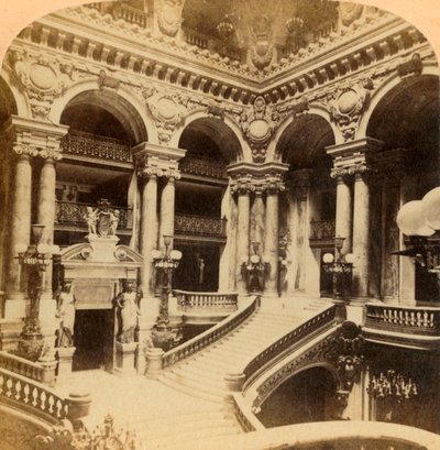 Trap in het Grand Opera House, Parijs, Frankrijk, ca. 1900 door Unbekannt