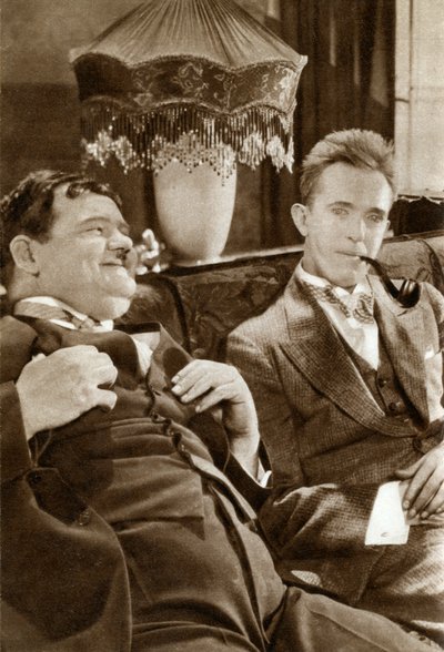 Stan Laurel en Oliver Hardy, Amerikaans komisch duo, 1933 door Unbekannt
