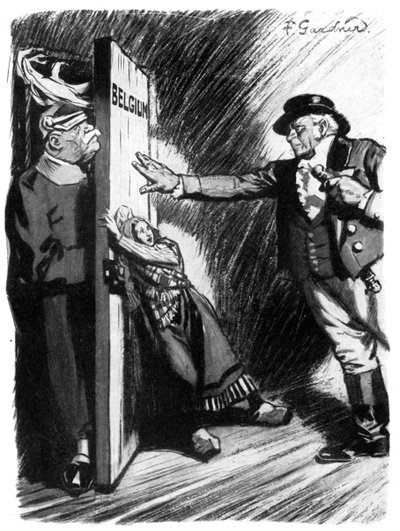 Stand Back!, John Bull helpt kleine België om de Duitse indringer te weren, Eerste Wereldoorlog door Unbekannt
