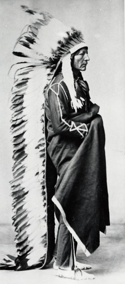 Standing Bear, Hoofd van de Dakota Sioux, Noord-Amerikaanse Plains Indianen, ca. 1885-ca. 1890 door Unbekannt