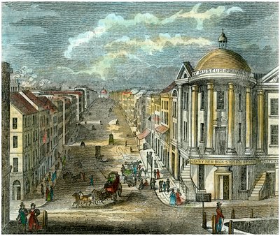 State Street, Albany, New York, VS, ca. 1835 door Unbekannt