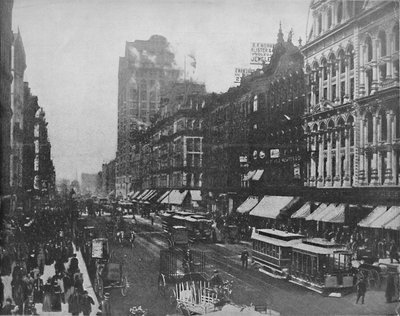 State Street, Chicago, ca. 1897 door Unbekannt