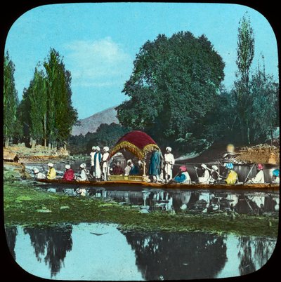Staatsboot op het Appelboomkanaal, India, eind 19e of begin 20e eeuw door Unbekannt