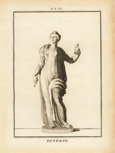 Beeld van Euterpe, muze van de muziek in de Griekse mythologie door Unbekannt