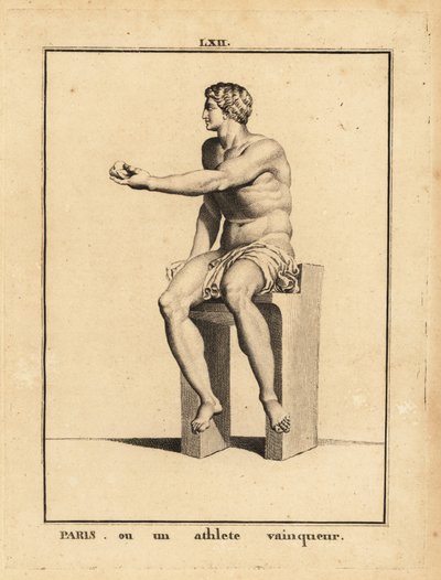 Standbeeld van Paris, zoon van koning Priamus en koningin Hecuba van Troje, of een zegevierende atleet door Unbekannt