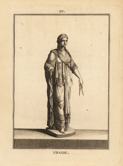 Standbeeld van Urania, de muze van de astronomie, met passer door Unbekannt