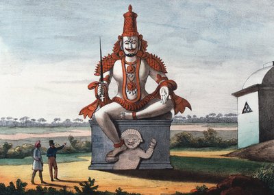 Standbeeld van een hindoeïstische boze geest, 1828 door Unbekannt