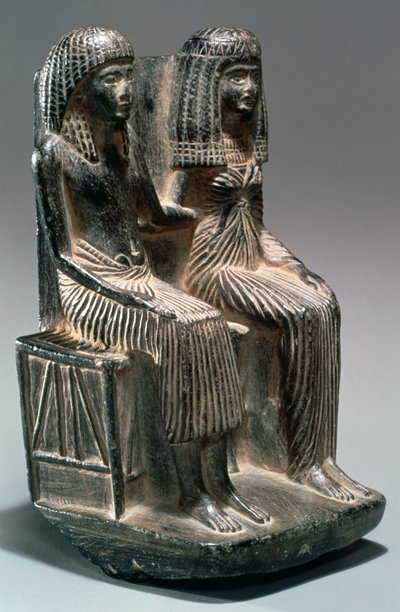 Standbeeld van een oud-Egyptische ambtenaar en zijn vrouw door Unbekannt