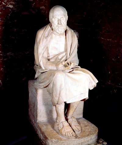 Standbeeld van zittende man, gezegd te zijn Herodotus, oude Griekse historicus door Unbekannt