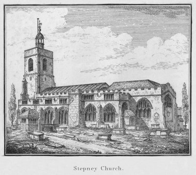 Stepney Church, c1792 door Unbekannt