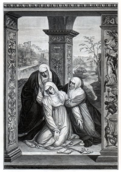 Stigmatisatie van Sint Catharina van Siena, 1870 door Unbekannt