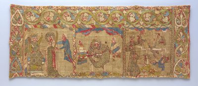 Stola met het Martelaarschap van St. Catharina, Duits, ca. 1200 door Unbekannt